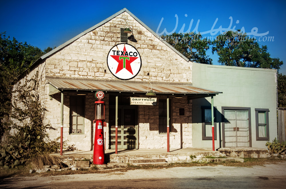 Old Time Vintage Texaco Gas Station in Driftwood Texas Picture
