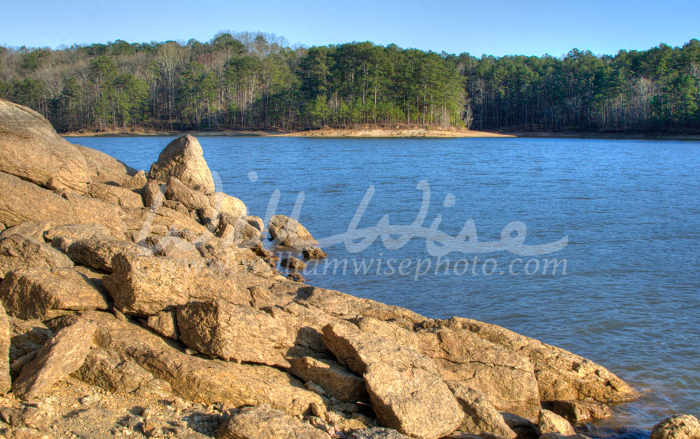 Lakeside boulders of Lake Allatoona, Red Top Mountain State Park, Georgia, USA Picture