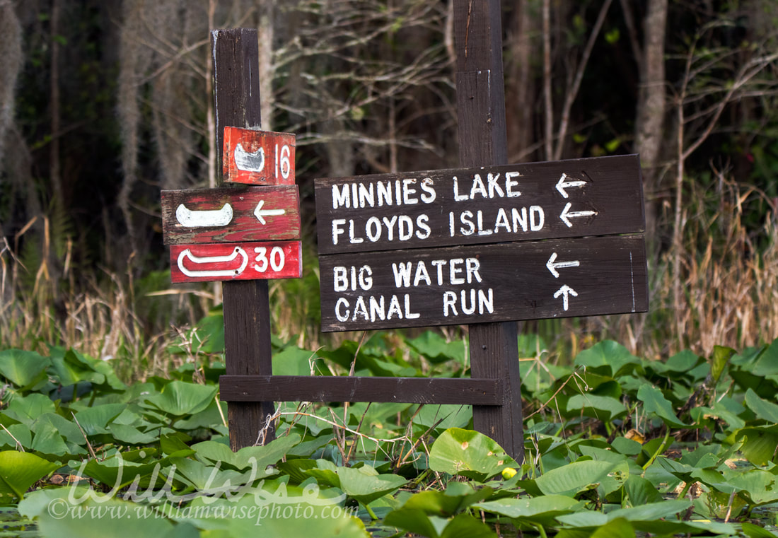 Okefenokee Canoe trail sign Picture