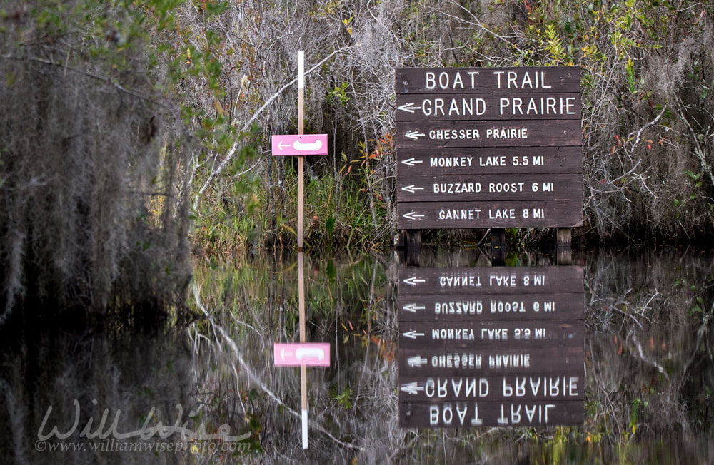 Okefenokee Swamp Canoe Trail Sign Picture