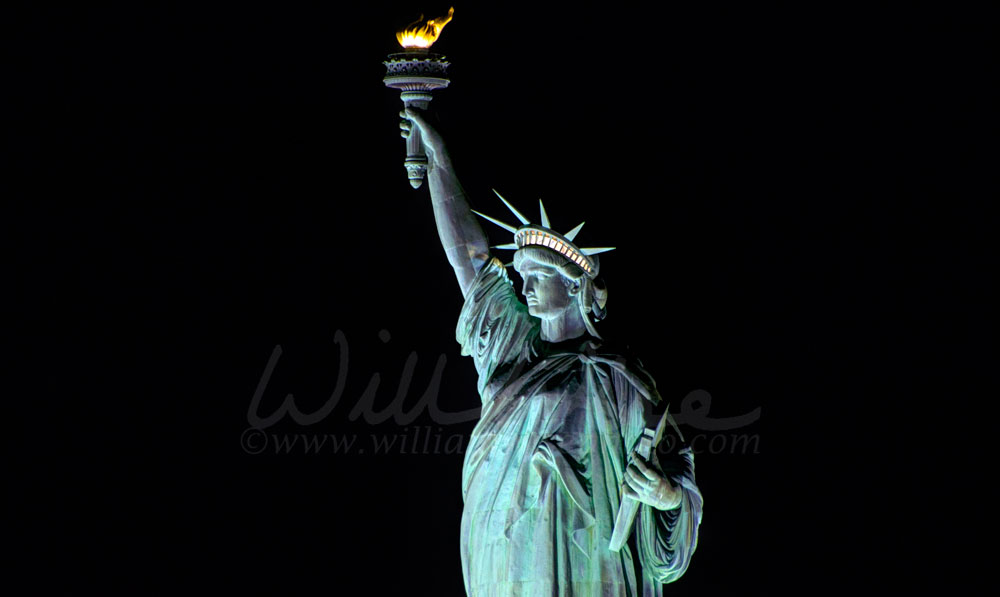 Statue of Liberty at night, New York City Picture